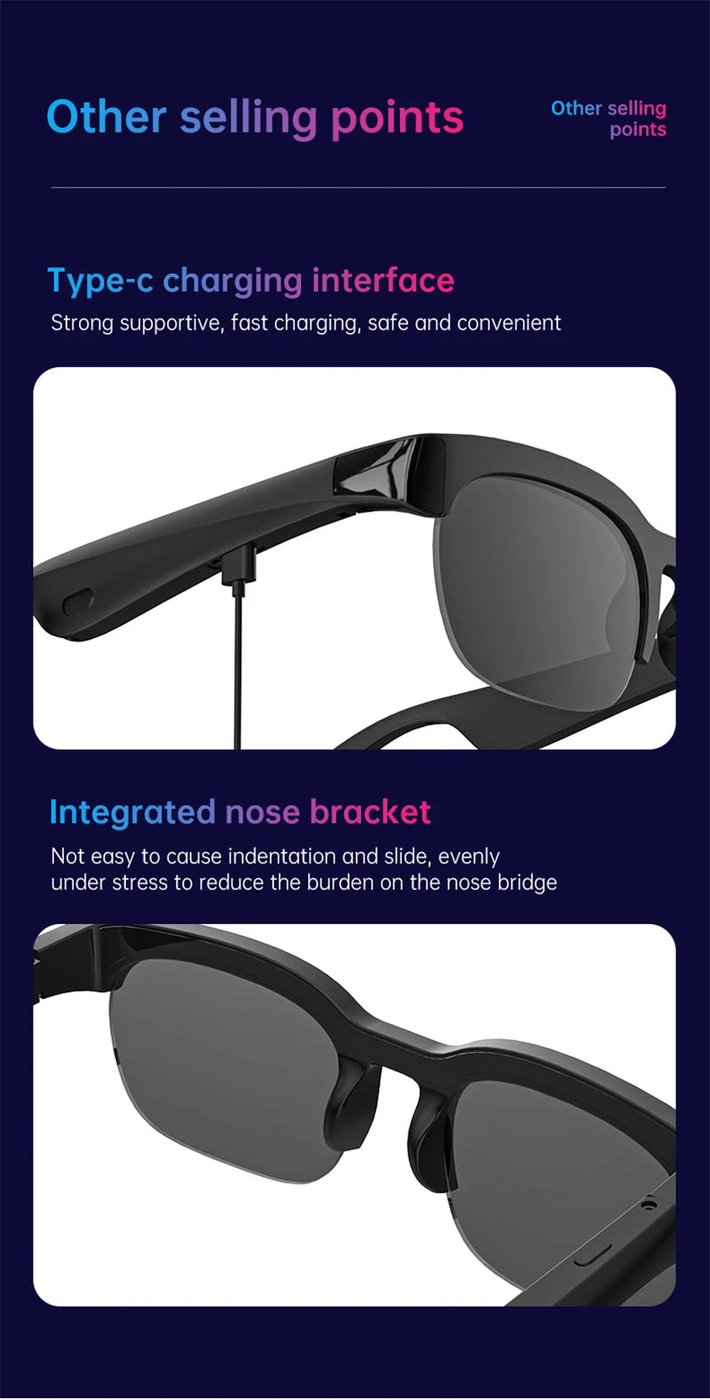 2026 New Smart AI Glasses – Real-Time Translation, Bluetooth Calling, Conversation Recording & Music – Smart Sunglasses for Men & Women