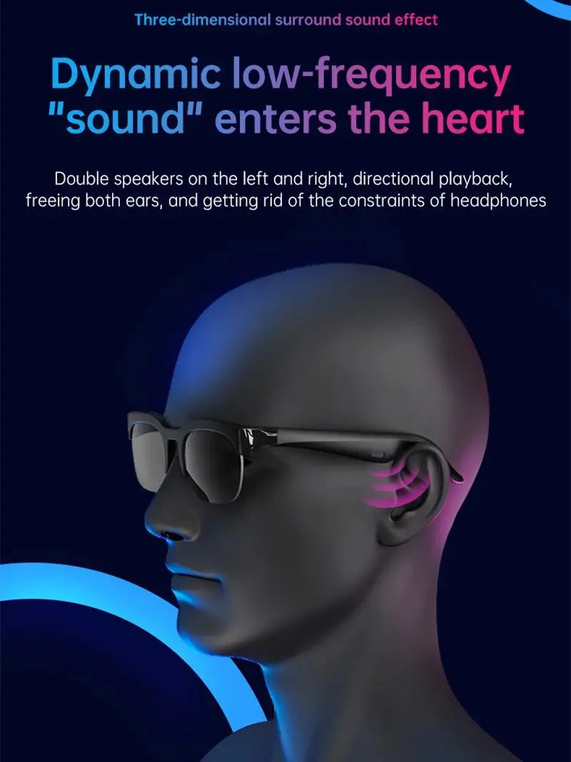2026 New Smart AI Glasses – Real-Time Translation, Bluetooth Calling, Conversation Recording & Music – Smart Sunglasses for Men & Women