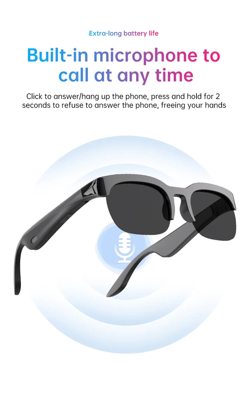 2026 New Smart AI Glasses – Real-Time Translation, Bluetooth Calling, Conversation Recording & Music – Smart Sunglasses for Men & Women