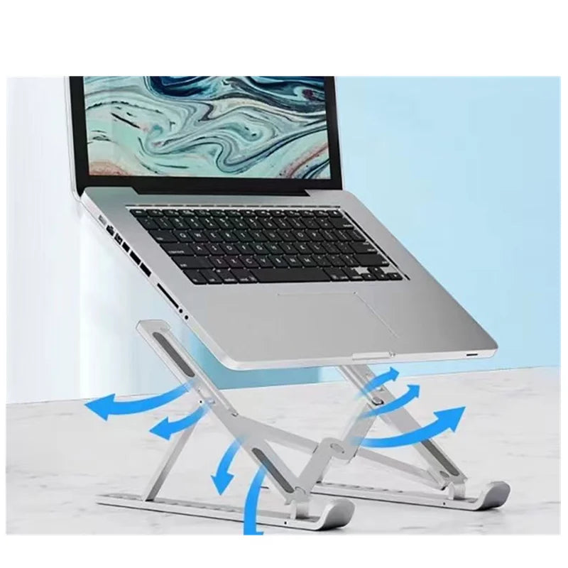 Adjustable Foldable Laptop Stand Portable ABS Plastic Notebook Holder Desktop Riser for Macbook Ipad Tablet