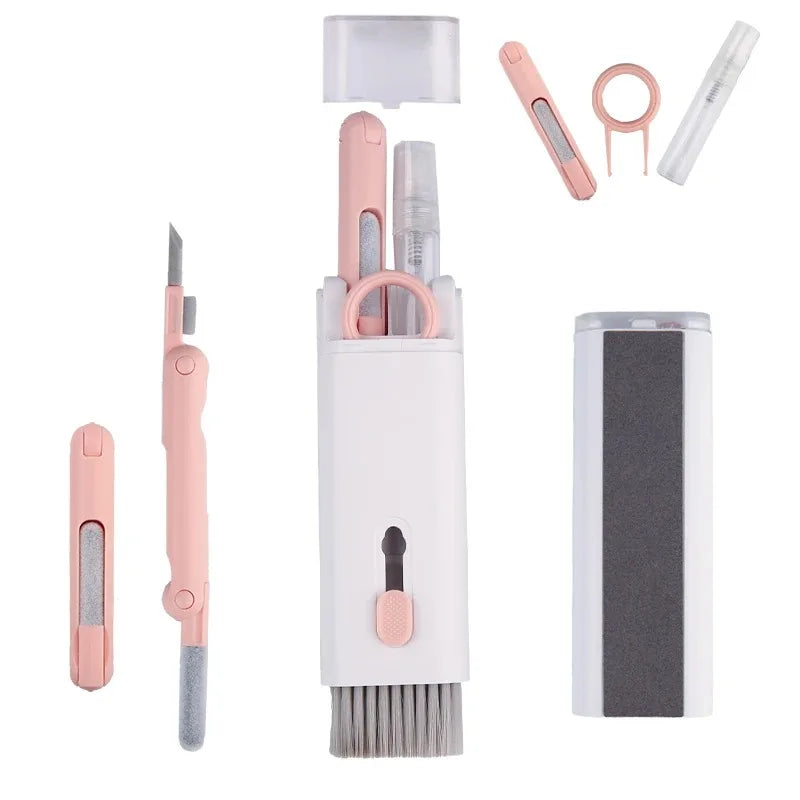 7 -1 Computer Keyboard Cleaner Brush Kit Earphone Cleaning Pen for Headset Keyboard Cleaning Tools Cleaner Keycap Puller Kit